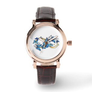 Reloj De Pulsera Símbolo infinito de mariposas Morpho azules