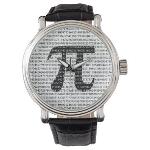Reloj De Pulsera Símbolo matemático del día pi del número negro ori
