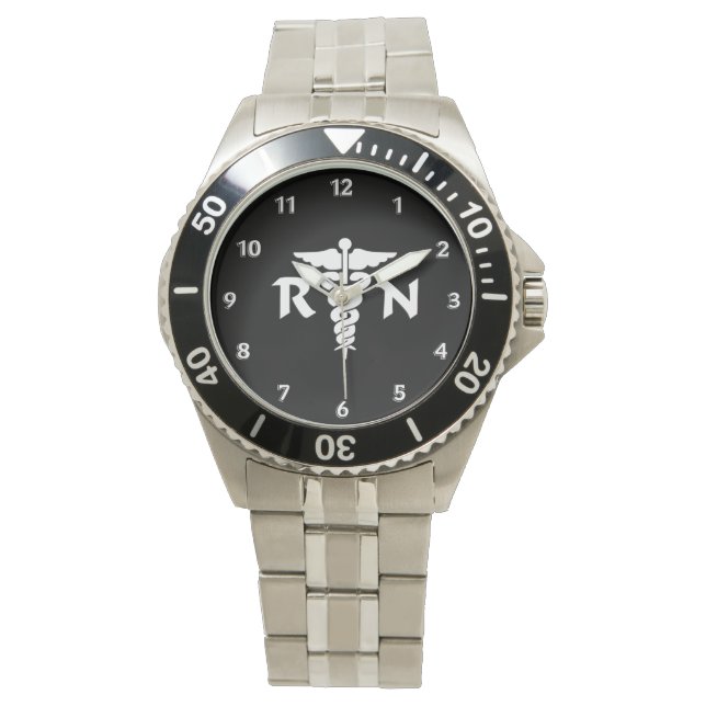 Reloj De Pulsera Símbolo médico de enfermeras RN (Anverso)