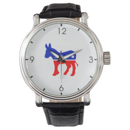 Reloj De Pulsera Símbolo político Fiesta democrático (burro)