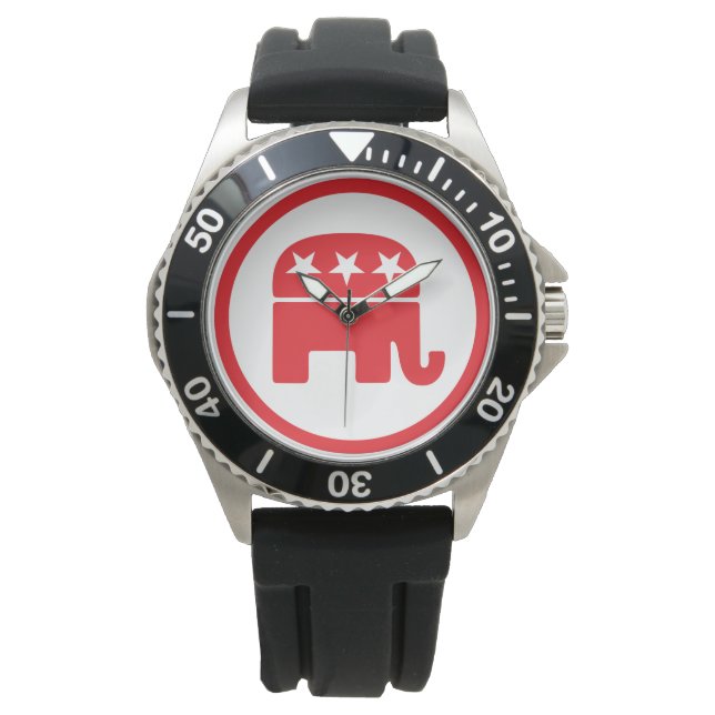 Reloj De Pulsera Símbolo político Fiesta republicano (elefante) (Anverso)