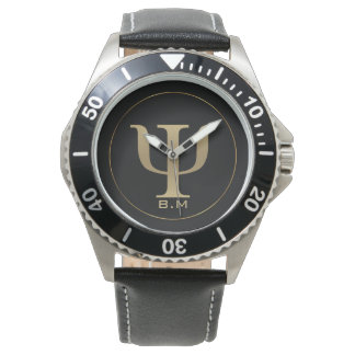 Reloj De Pulsera Símbolo Psicólogo Gold Psi