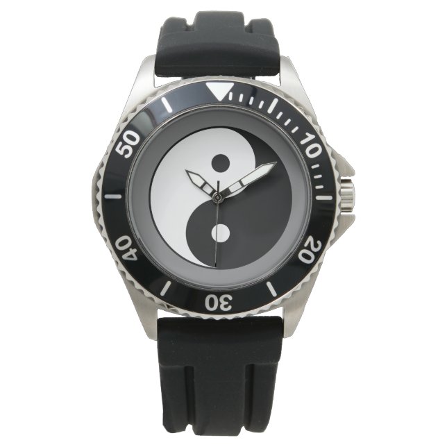 Reloj De Pulsera Símbolo Yin y Yang (taoísta chino Taijitu) (Anverso)
