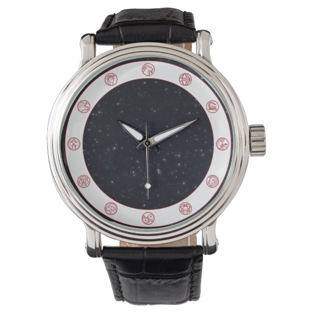Reloj De Pulsera Símbolo zodiaco con estrellas (Anverso)