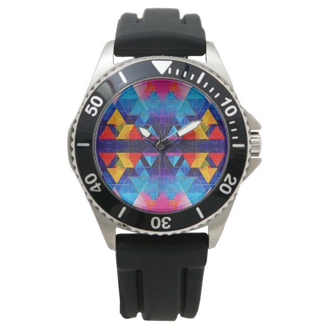 Reloj De Pulsera Símbolos geométricos Resumen #10 Diseño 2 (Anverso)