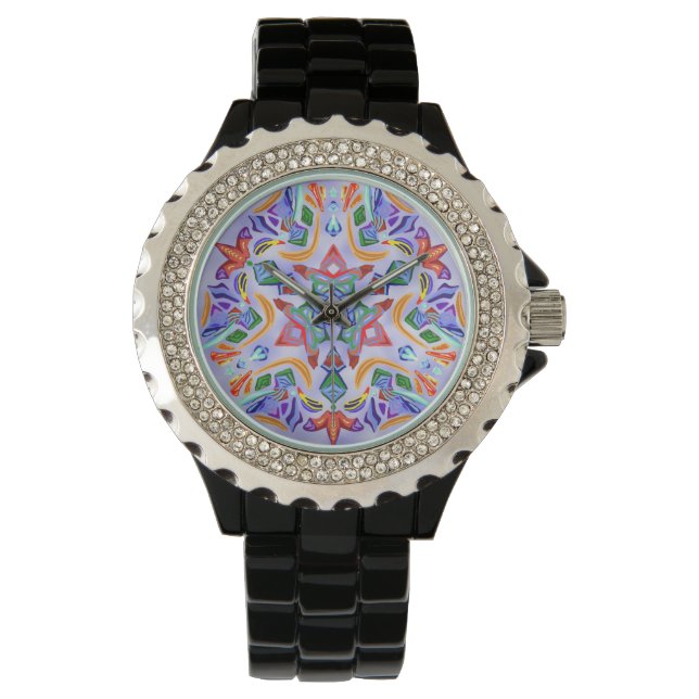 Reloj De Pulsera Simetría de cristal (Vigilancia Diamante de imitac (Anverso)