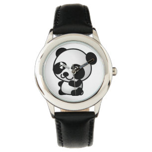 Reloj De Pulsera Simple Black and White Panda Watch