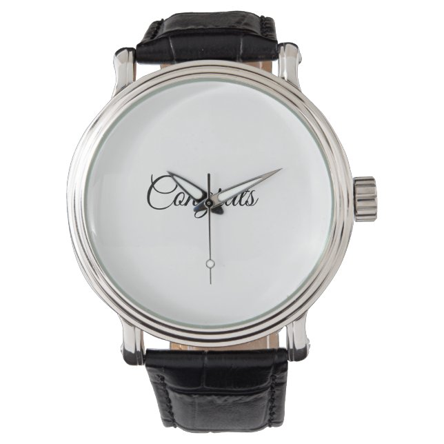 Reloj De Pulsera Simple minimal congratulations add your text name  (Anverso)