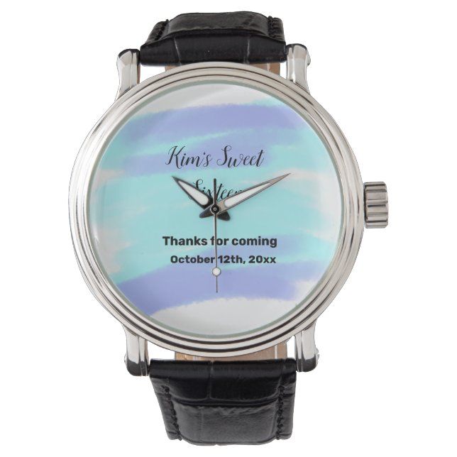 Reloj De Pulsera SIMPLE MINIMAL dulce dieciséis elegante personaliz (Anverso)