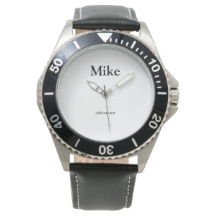 Reloj De Pulsera simple mínimo añadir su nombre MONOGRAM GROOMSMEN 