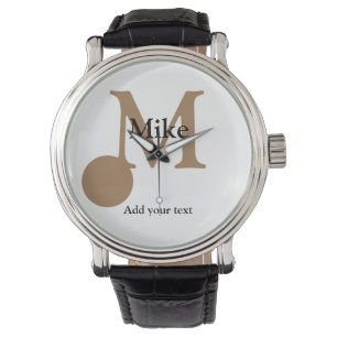 Reloj De Pulsera simple mínimo añadir su nombre MONOGRAM GROOMSMEN 