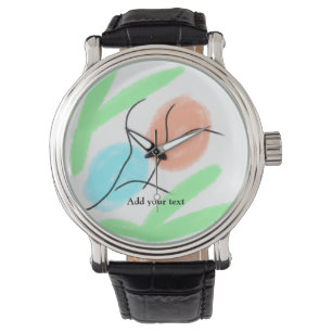 Reloj De Pulsera simple mínimo añadir su nombre MONOGRAM GROOMSMEN 