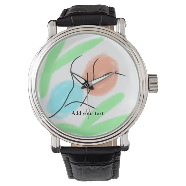Reloj De Pulsera simple mínimo añadir su nombre MONOGRAM GROOMSMEN  (Anverso)