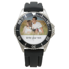 Reloj De Pulsera simple mínimo añadir tu foto de texto navidades w