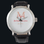 Reloj De Pulsera simple mínimo mejor Abuela nunca texto de monogram<br><div class="desc">diseño hermoso</div>