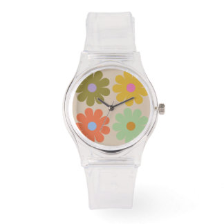 Reloj De Pulsera Simple Pastel Vintage Flower Pattern