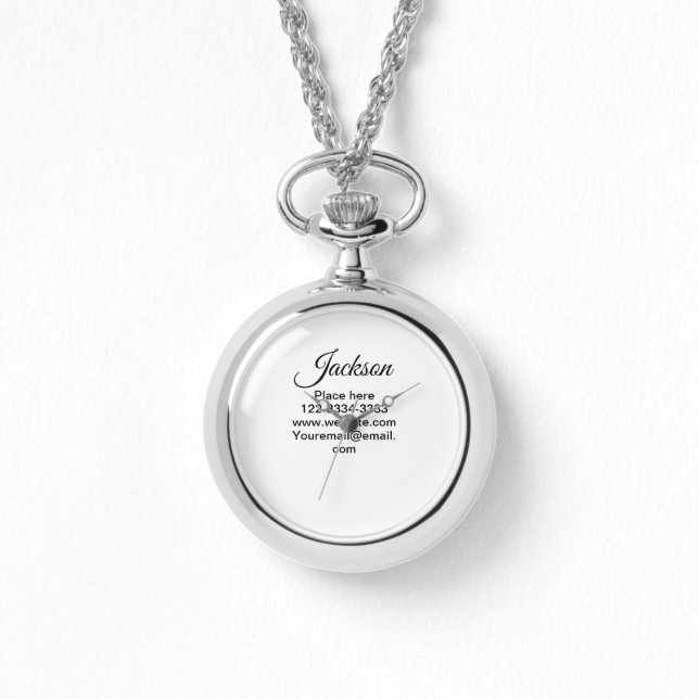 Reloj De Pulsera Simple y mínimo añadir el nombre de texto lugar de (Anverso)