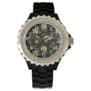 Reloj De Pulsera Sin inconvenientes con las orquídeas de joyas