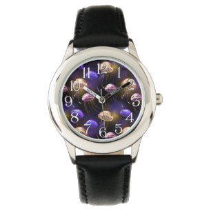 Reloj De Pulsera Sin soldadura con medusas brillantes