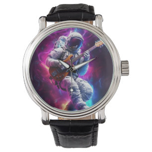 Reloj De Pulsera Sinfonía del vacío   Astronauta Neon Cyberpunk