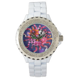 Reloj De Pulsera Singular cara de sol Resumen arte zodiaco morado r