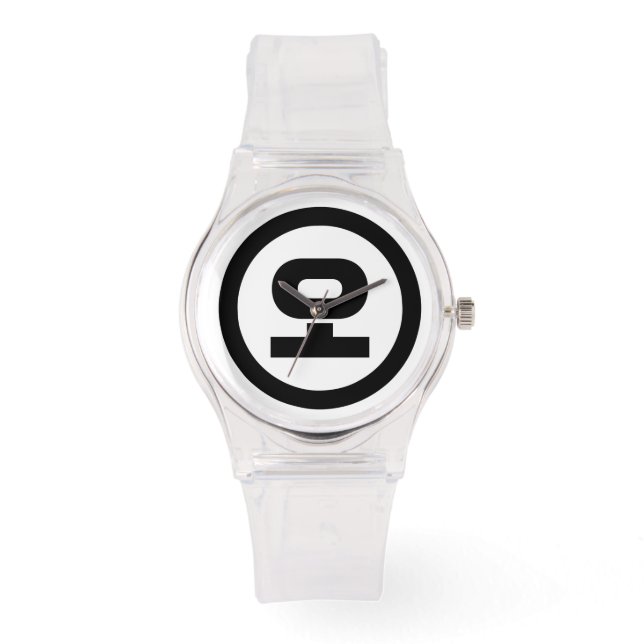 Reloj De Pulsera Sino Coreano Número 5 Cinco 오 【O|Hangul (Anverso)