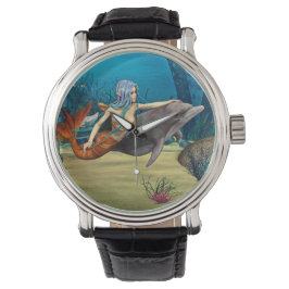 Reloj De Pulsera Sirena con delfín