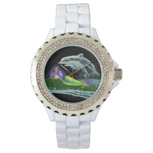Reloj De Pulsera Sirena con delfines