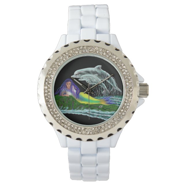 Reloj De Pulsera Sirena con delfines (Anverso)