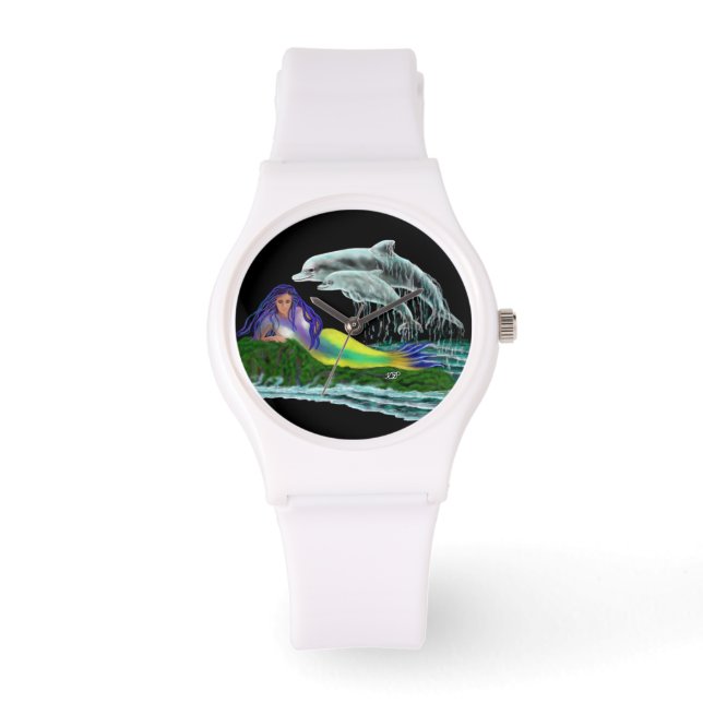 Reloj De Pulsera Sirena con delfines (Anverso)