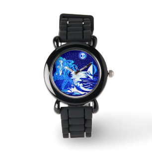 Reloj De Pulsera Sirena peinando su pelo