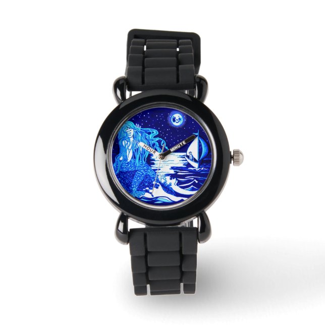 Reloj De Pulsera Sirena peinando su pelo (Anverso)
