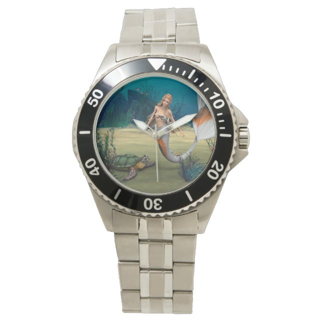 Reloj De Pulsera Sirena y Tortuga (Anverso)