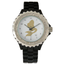 Reloj De Pulsera *~* Sirenita de Purpurina de oro para mujeres