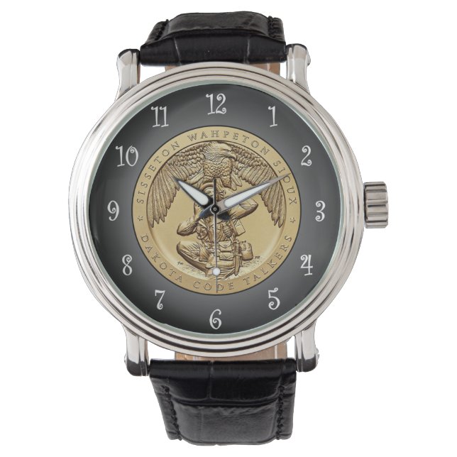 Reloj De Pulsera Sisseton Wahpeton Oyate Sioux Code Talkers ~ (Anverso)