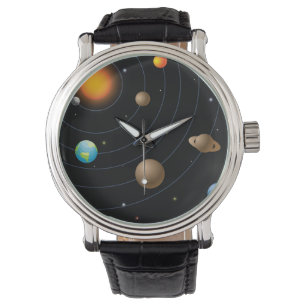 Reloj De Pulsera Sistema Solar ilustrada