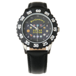 Reloj De Pulsera Sistema solar infantil Monograma planetas astronau