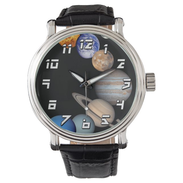 Reloj De Pulsera Sistema solar Montaje Fotos del Planeta JPL (Anverso)