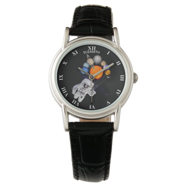 Reloj De Pulsera Sistema solar planetas Astronauta Vía Láctea (Anverso)