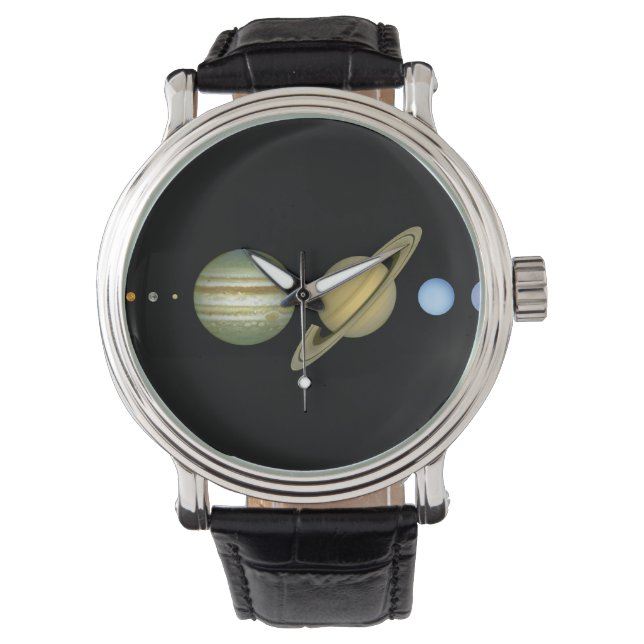 Reloj De Pulsera Sistema solar ~ Vista larga (Anverso)