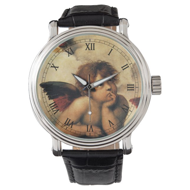 Reloj De Pulsera Sistine Madonna Angels por Raphael Sanzio (Anverso)