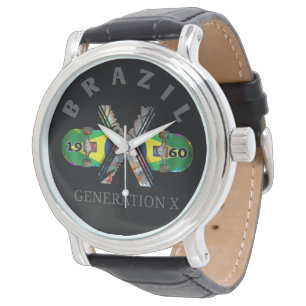 Reloj De Pulsera Skateboard brasileño de la Generación X de los año