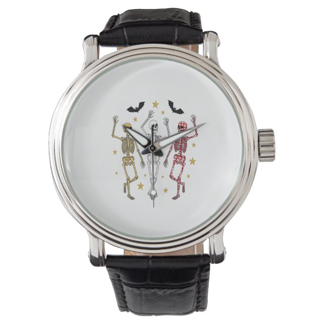 Reloj De Pulsera Skeleton Dancing Halloween (Anverso)