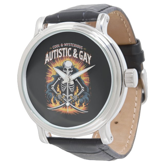Reloj De Pulsera Skeleton No Guay Y Gay Autista Misterioso (Angular)