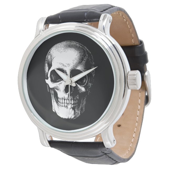 Reloj De Pulsera Skull Gothic Halloween Boda Watch (Angular)