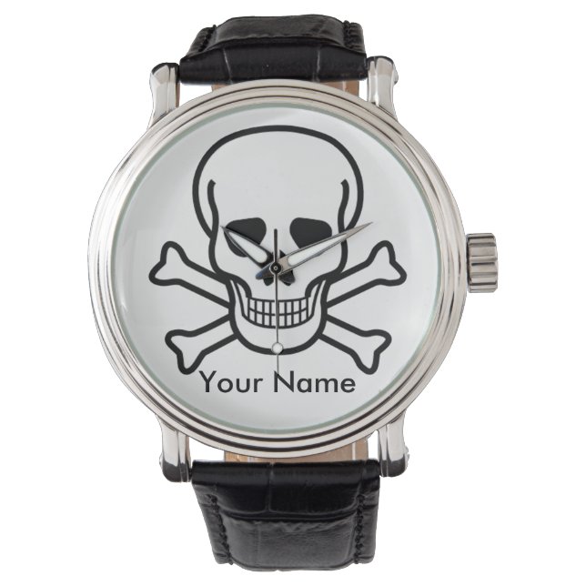 Reloj De Pulsera Skull y Crossbone en Watch Personalice (Anverso)