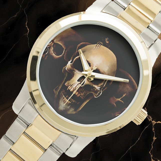 Reloj De Pulsera Skulls Human Black (Subido por el creador)