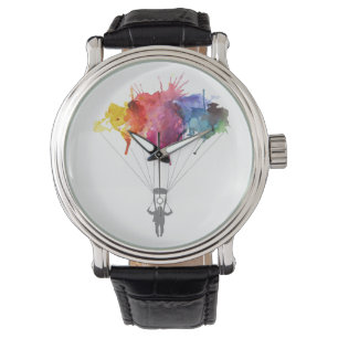 Reloj De Pulsera Skydiver, Paracaídas. Skydiving Sport. Paracaidism