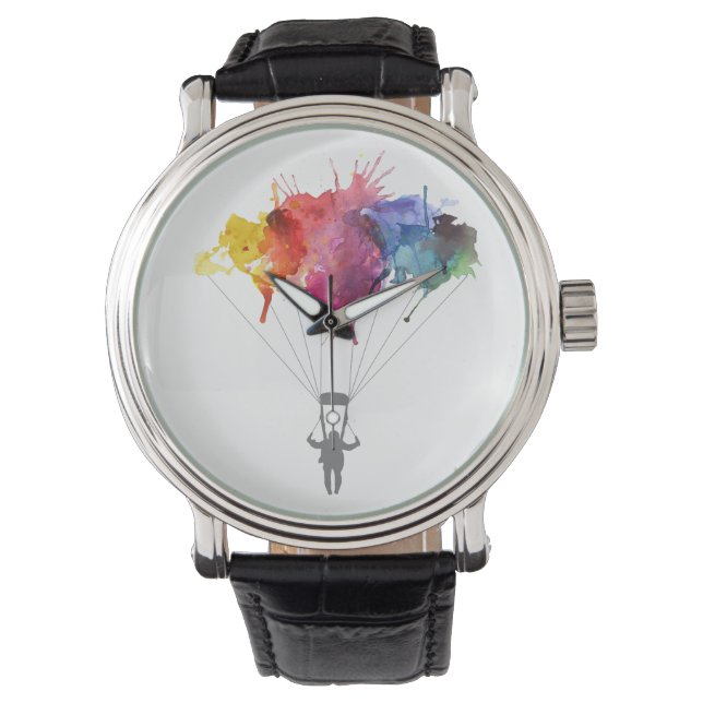 Reloj De Pulsera Skydiver, Paracaídas. Skydiving Sport. Paracaidism (Anverso)