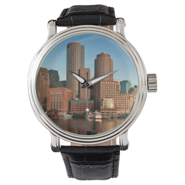 Reloj De Pulsera Skyline de Boston (Anverso)